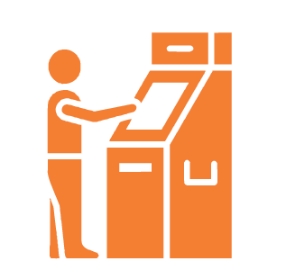 Self-service visitor kiosk icon