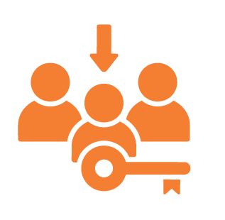 Multi-tenant building access icon