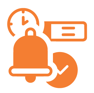 Real-time entry notification icon