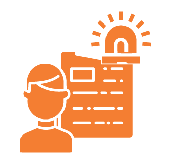 Emergency evacuation mustering icon