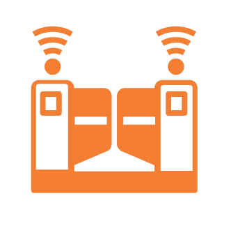 Turnstile and access gate icon