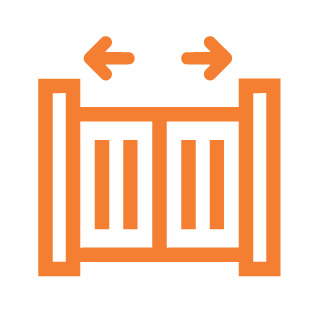 High-throughput access gate icon